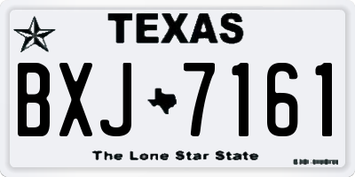 TX license plate BXJ7161