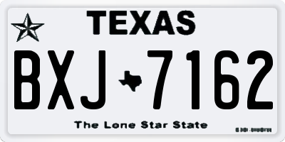 TX license plate BXJ7162