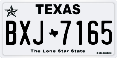TX license plate BXJ7165
