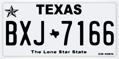 TX license plate BXJ7166