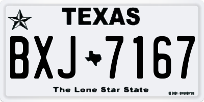 TX license plate BXJ7167