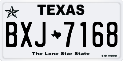 TX license plate BXJ7168