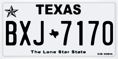 TX license plate BXJ7170
