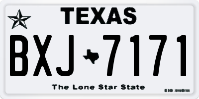 TX license plate BXJ7171