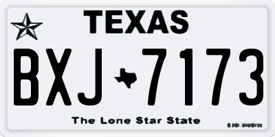 TX license plate BXJ7173