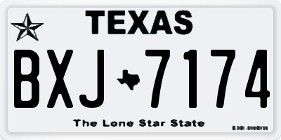 TX license plate BXJ7174