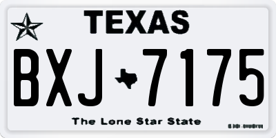 TX license plate BXJ7175
