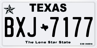 TX license plate BXJ7177