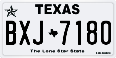 TX license plate BXJ7180