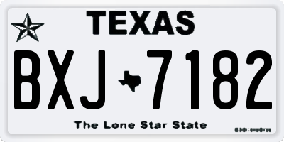 TX license plate BXJ7182