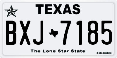 TX license plate BXJ7185