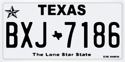 TX license plate BXJ7186
