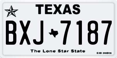 TX license plate BXJ7187