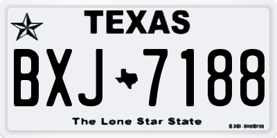 TX license plate BXJ7188