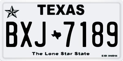 TX license plate BXJ7189