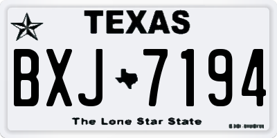 TX license plate BXJ7194
