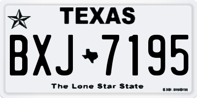 TX license plate BXJ7195