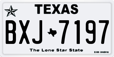 TX license plate BXJ7197