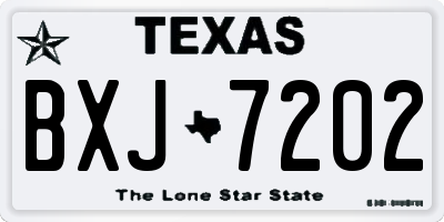 TX license plate BXJ7202