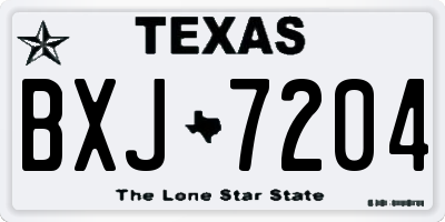 TX license plate BXJ7204