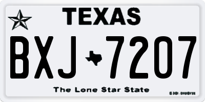 TX license plate BXJ7207