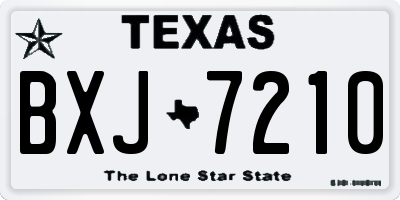 TX license plate BXJ7210