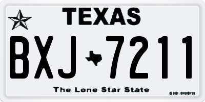 TX license plate BXJ7211