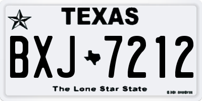TX license plate BXJ7212