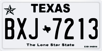 TX license plate BXJ7213