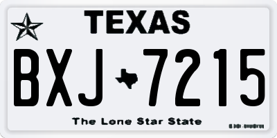 TX license plate BXJ7215