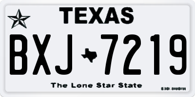 TX license plate BXJ7219