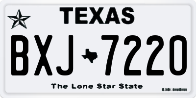TX license plate BXJ7220
