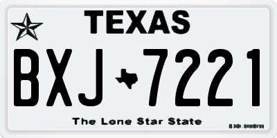 TX license plate BXJ7221