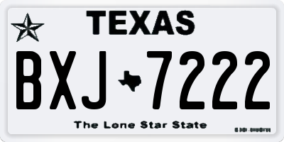 TX license plate BXJ7222