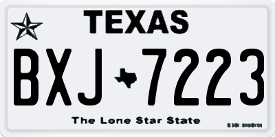 TX license plate BXJ7223