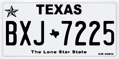 TX license plate BXJ7225
