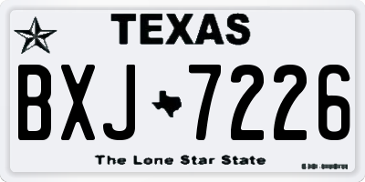 TX license plate BXJ7226
