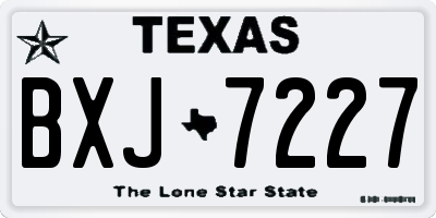 TX license plate BXJ7227