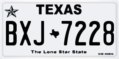 TX license plate BXJ7228