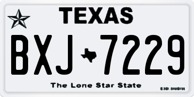 TX license plate BXJ7229