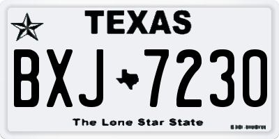 TX license plate BXJ7230