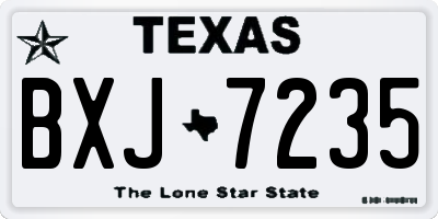 TX license plate BXJ7235