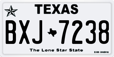TX license plate BXJ7238