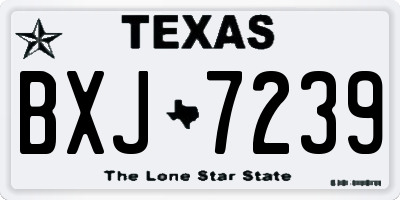 TX license plate BXJ7239