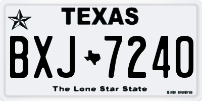 TX license plate BXJ7240