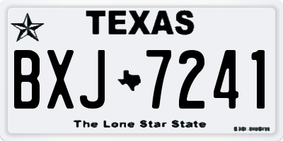 TX license plate BXJ7241