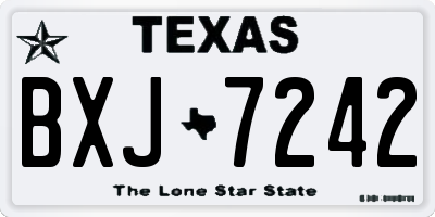 TX license plate BXJ7242