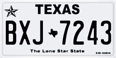 TX license plate BXJ7243