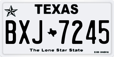 TX license plate BXJ7245