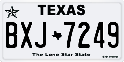 TX license plate BXJ7249